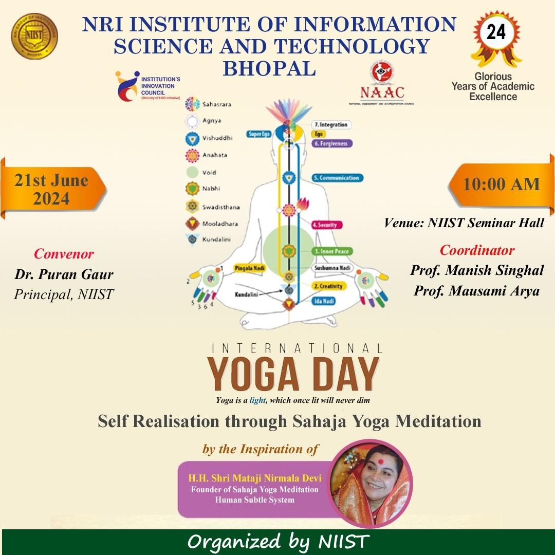 International Yoga Day event on 21st June 2024