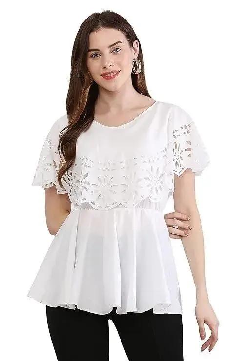 Oceanista Women's Crepe Solid V-Neck Rs. 499.00