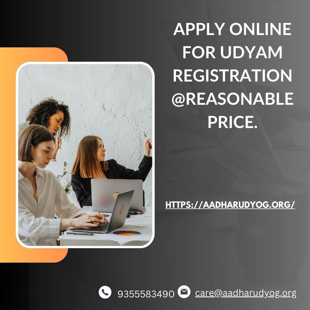 Apply online for Udyam registration @Reasonable price.