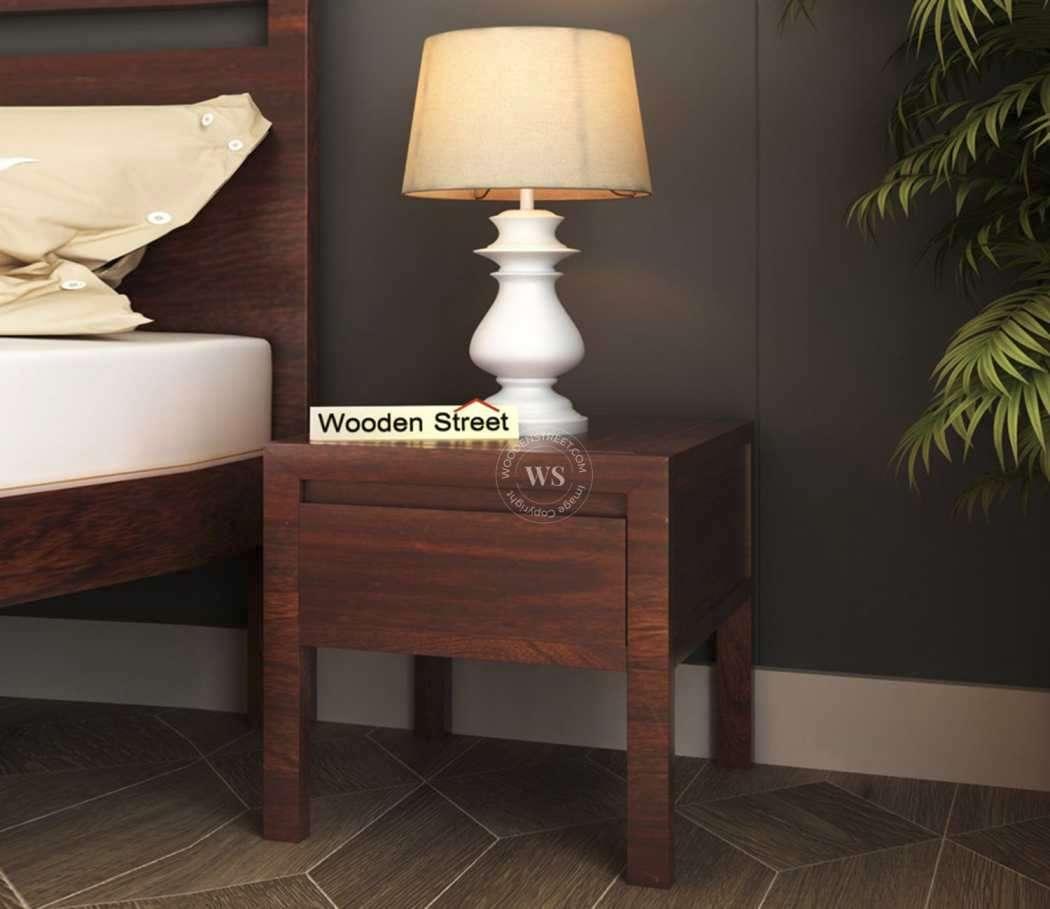 Buy Bacon Bedside Table (Walnut Finish) at 55% OFF Online