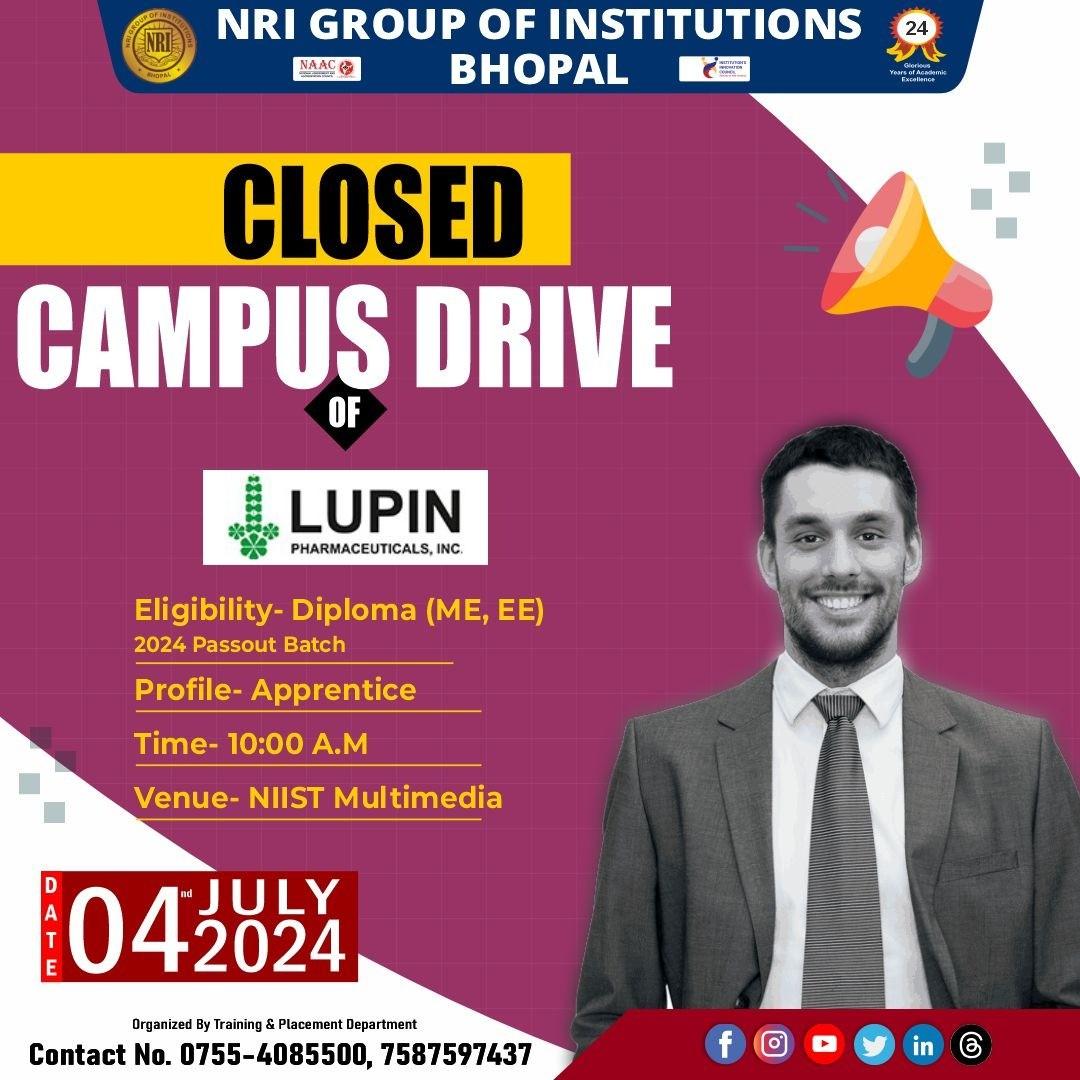 Get ready to kickstart your career at Lupin Pharmaceuticals! 