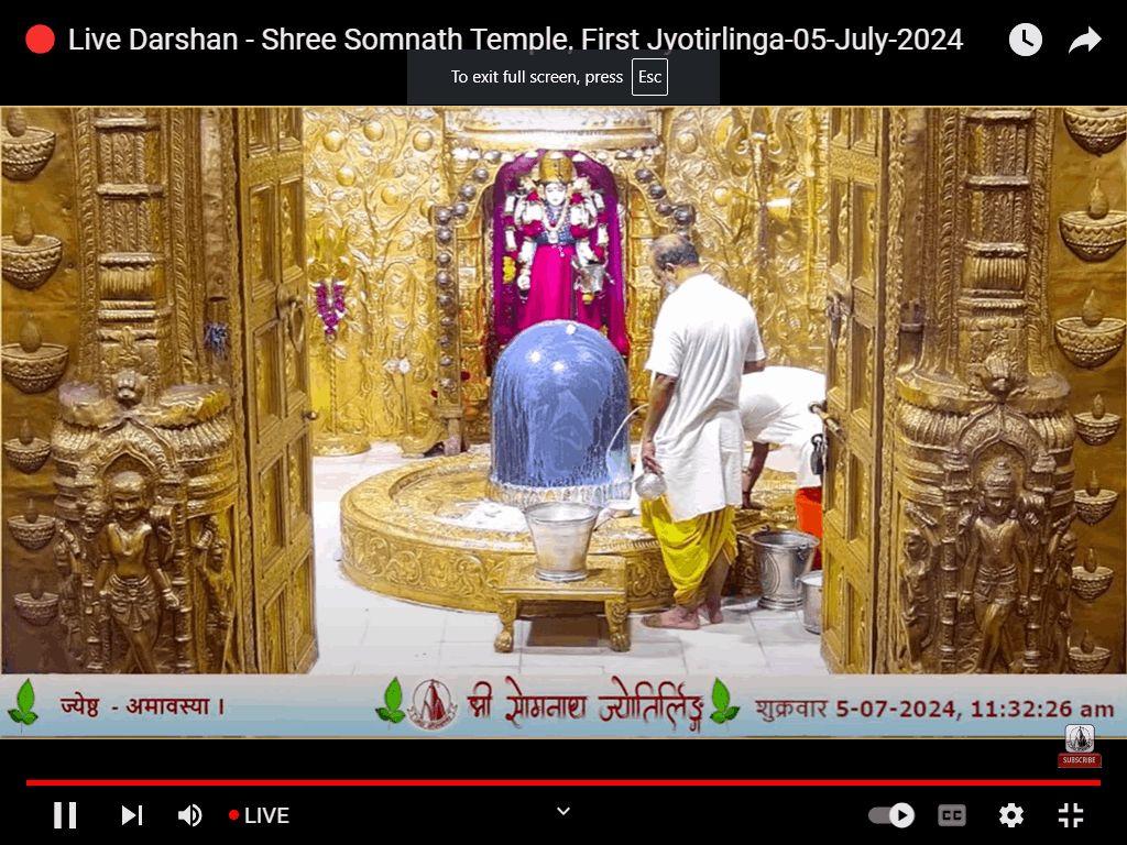 TODAY DARSHAN SHRI SOMNATH BABA OM NAMAH SHIVAYE