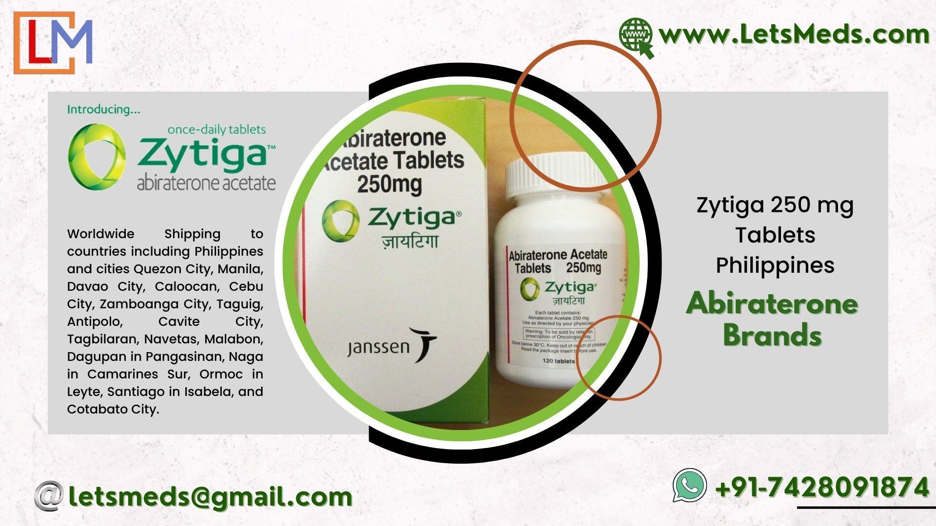 Lower Price Zytiga 250mg Generic Abiraterone Brands online in Manila Philippines