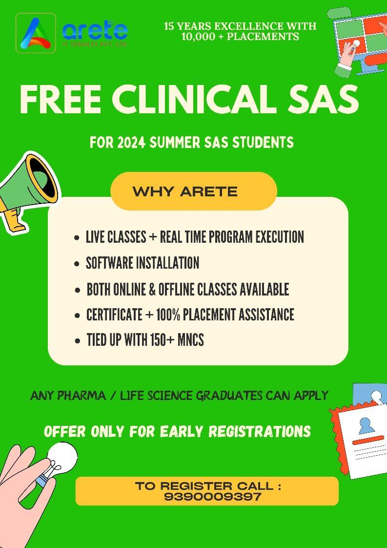 Clinical sas training in vijayawada 
