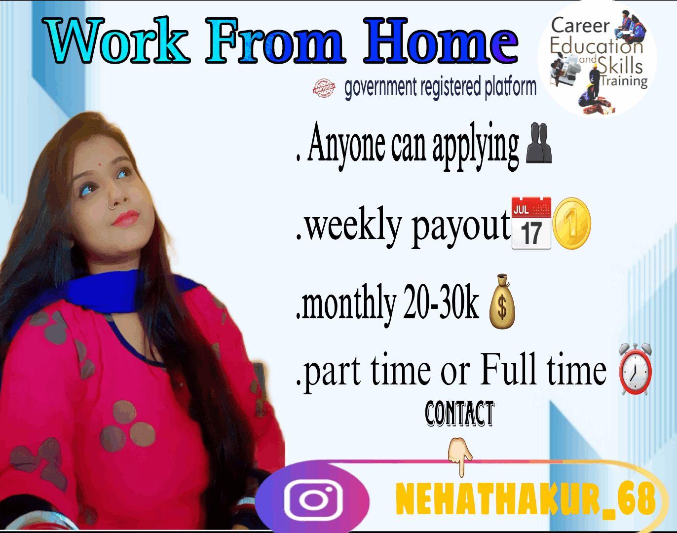 Work from home , digital work 