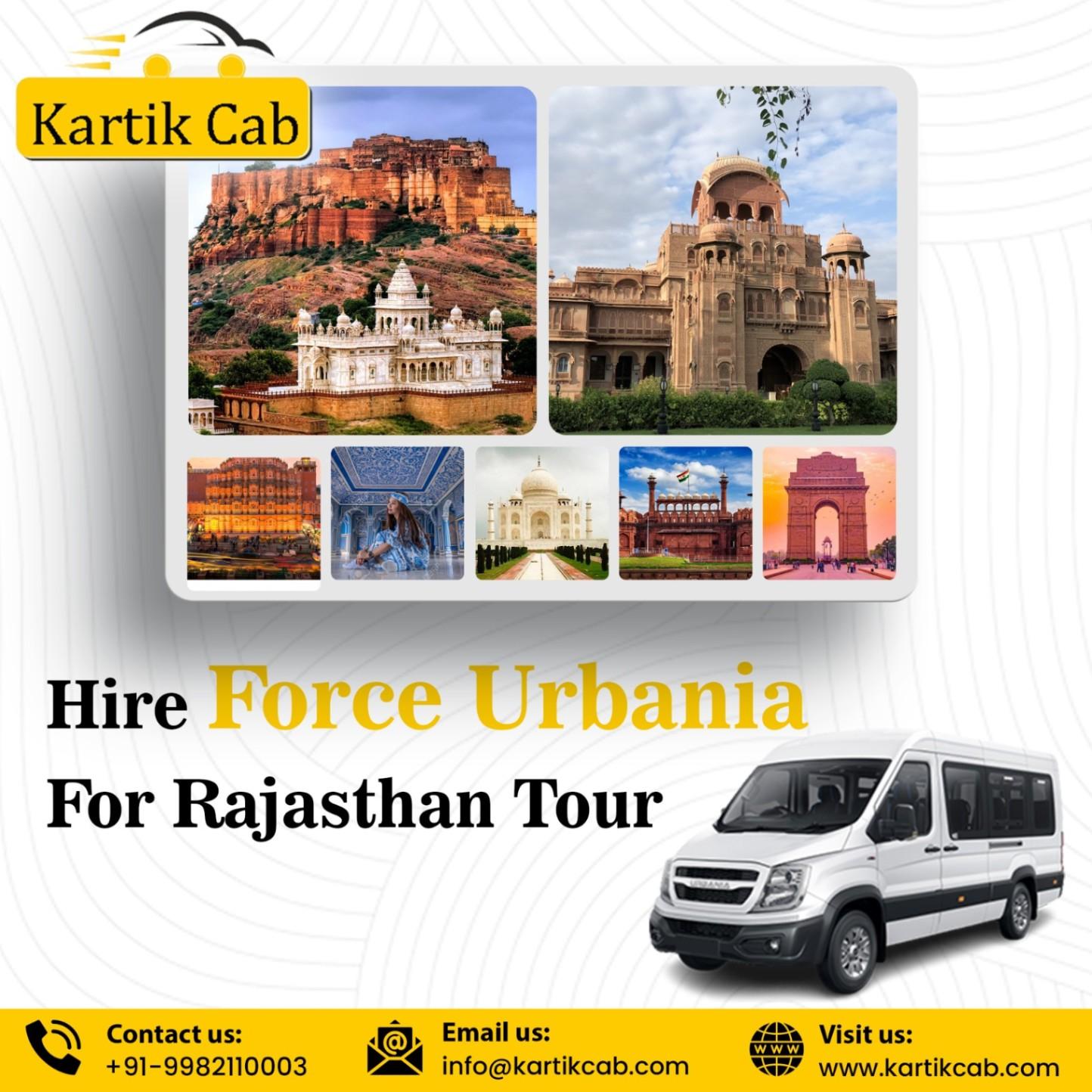 Force Urbania 10-Seater Hire in Jaipur, Rajasthan, and Delhi Tours