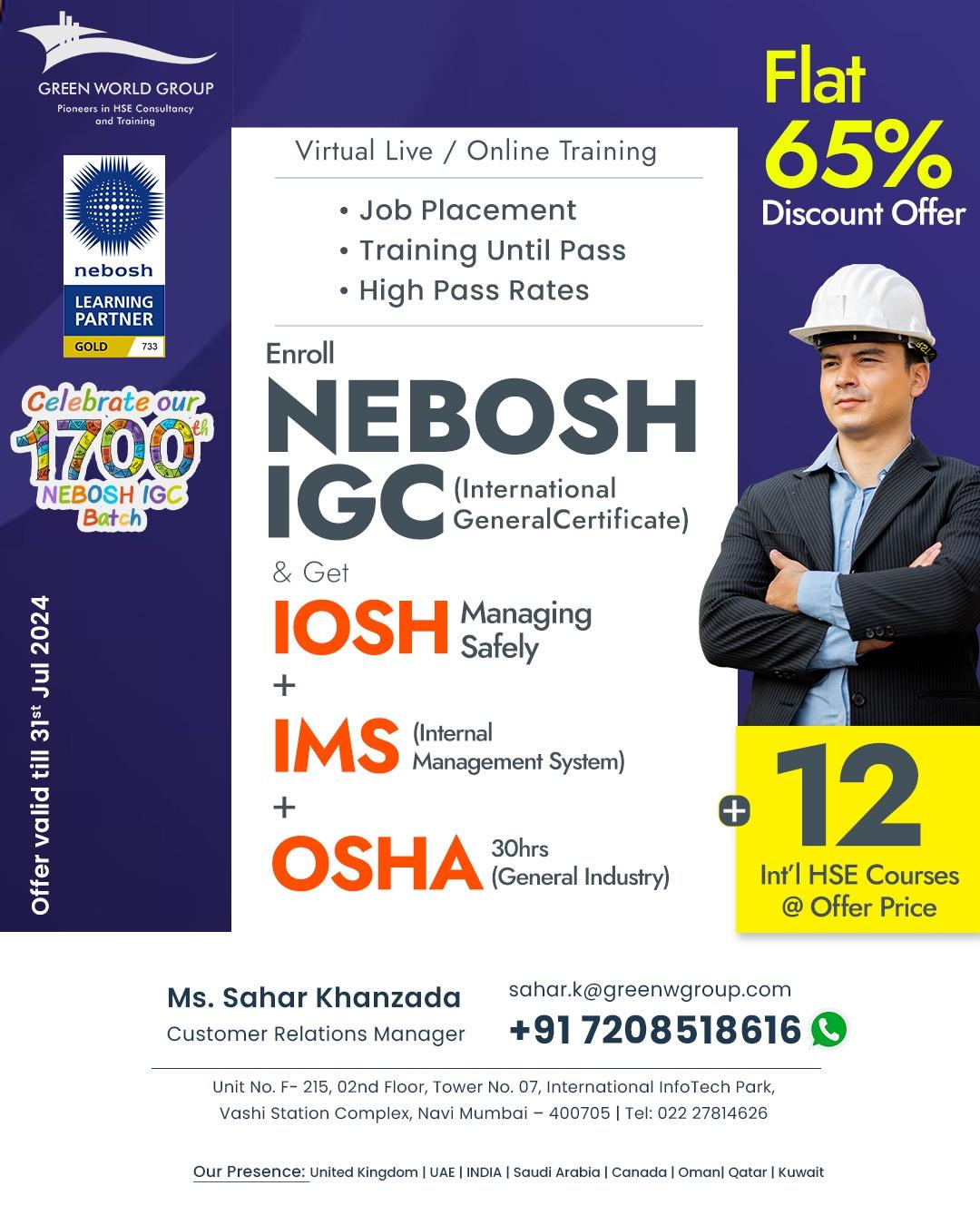 NEBOSH International General Certificate in Mumbai 
