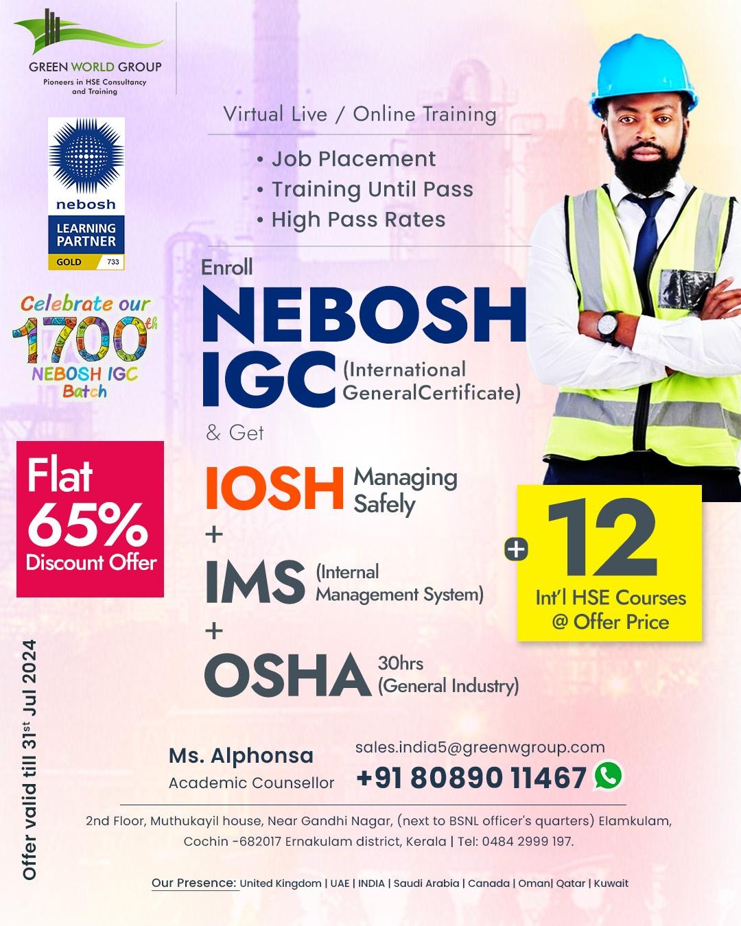 Achieve your HSE career goals with NEBOSH IGC!