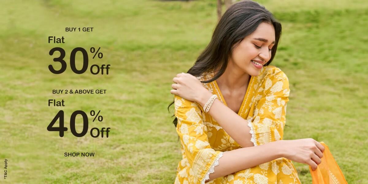 Buy 1 Get Flat 30% OFF, Buy 2 & Above Get Flat 40% OFF At SHREE