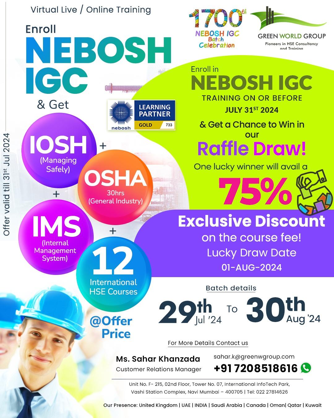 Become a Certified Safety Professional with NEBOSH IGC!