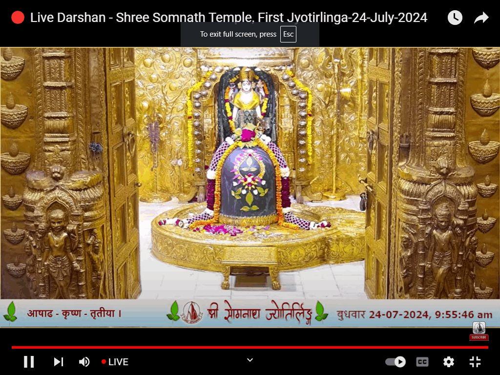 TODAY DARSHAN SHRI SOMNATH BABA OM NAMAH SHIVAYE