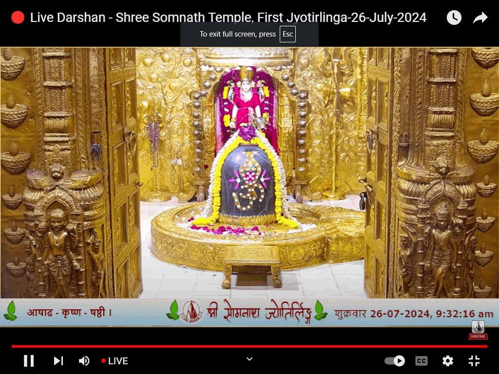 TODAY DARSHAN SHRI SOMNATH BABA OM NAMAH SHIVAYE