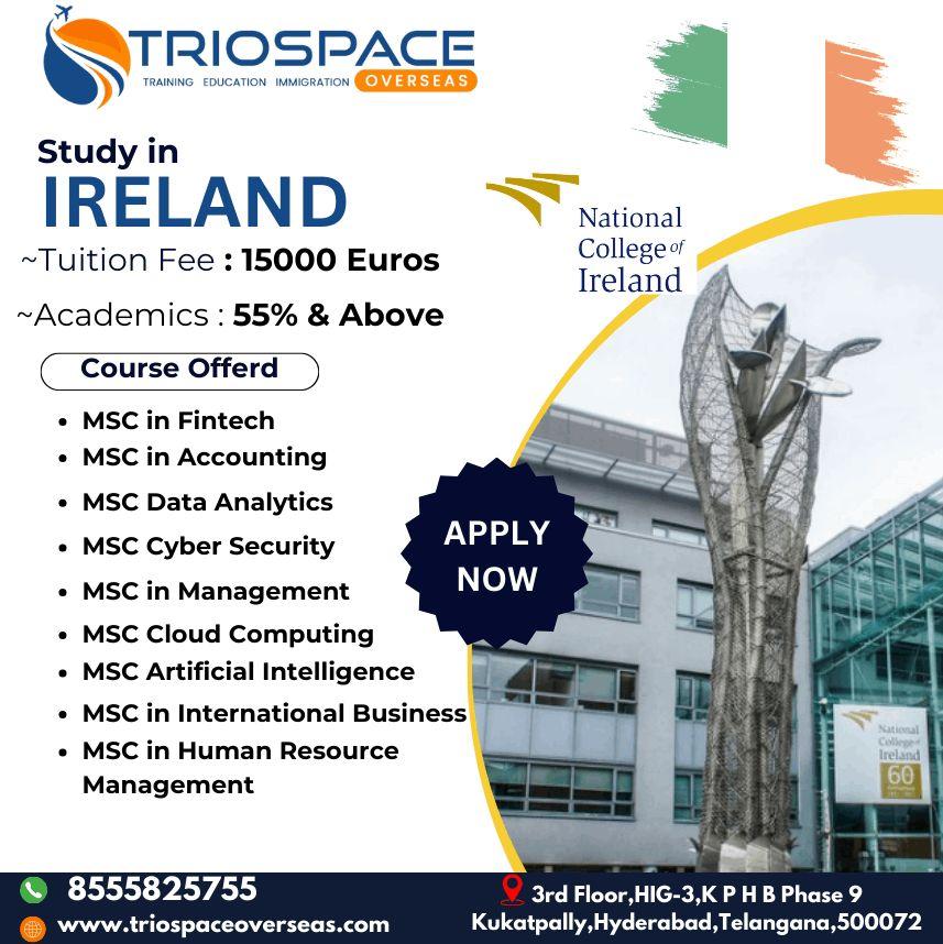 Study in Ireland consultants in Hyderabad-Triospace Overseas