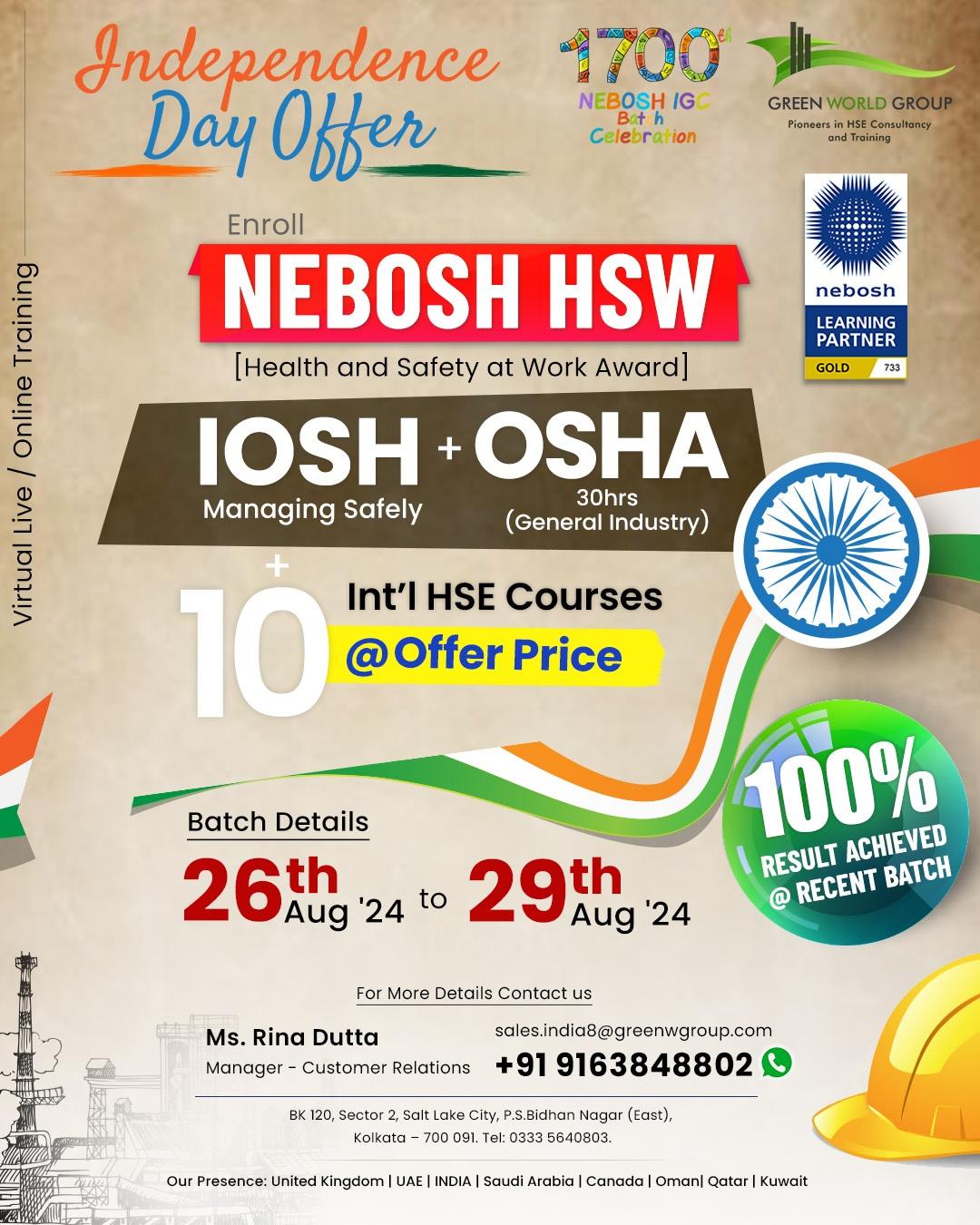 Enroll in NEBOSH HSW and Advance Your Safety Career! 