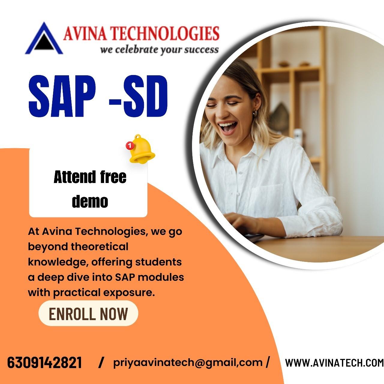 Avina Technologies -  Sap SD Online Training in Hyderabad @ 9000055217