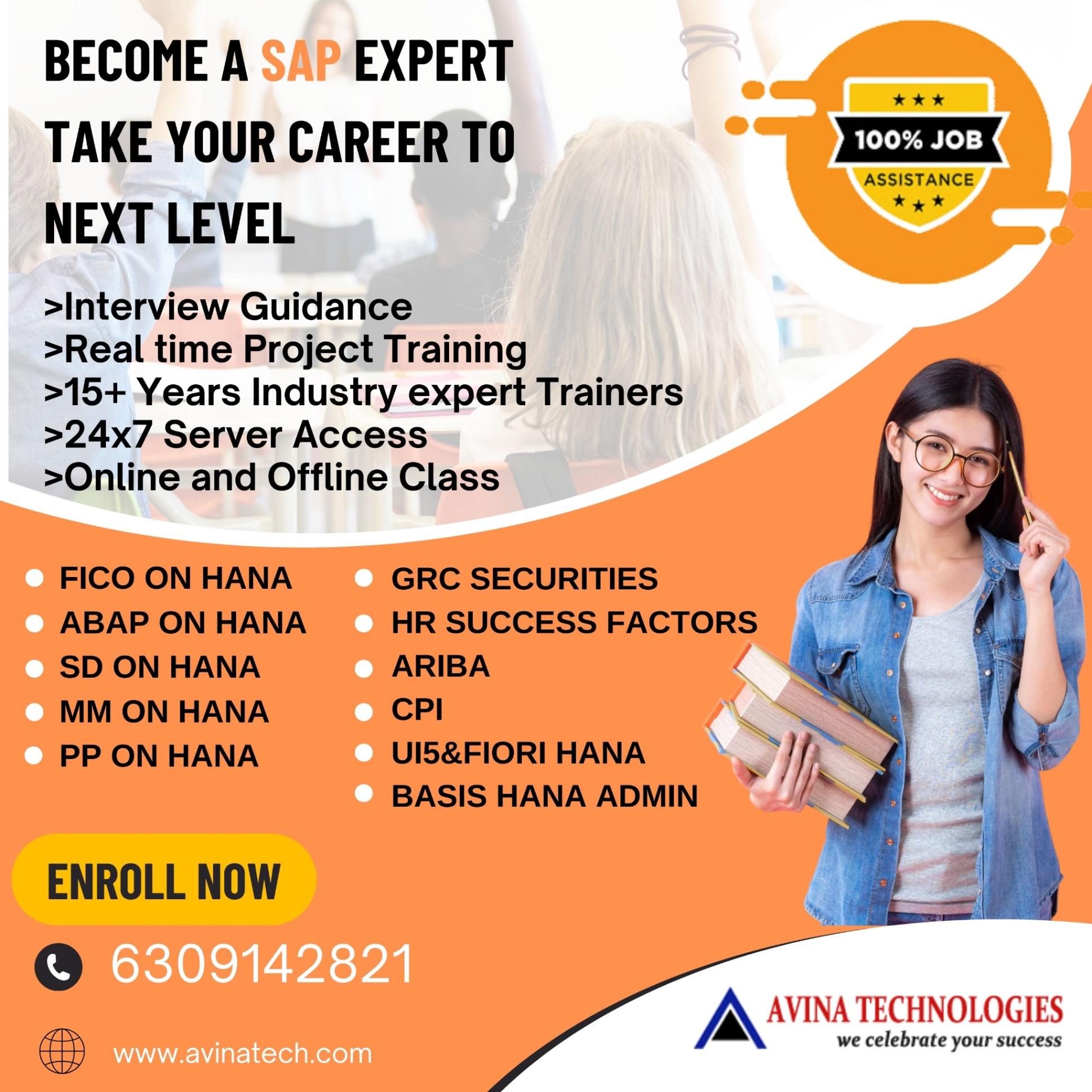  Avina Technologies - Sap Training Institute in Hyderabad  @ 9000055217