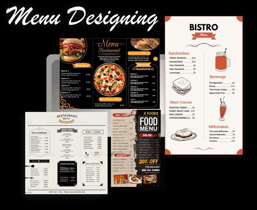 Creative Menu Designs for Your Business Needs
