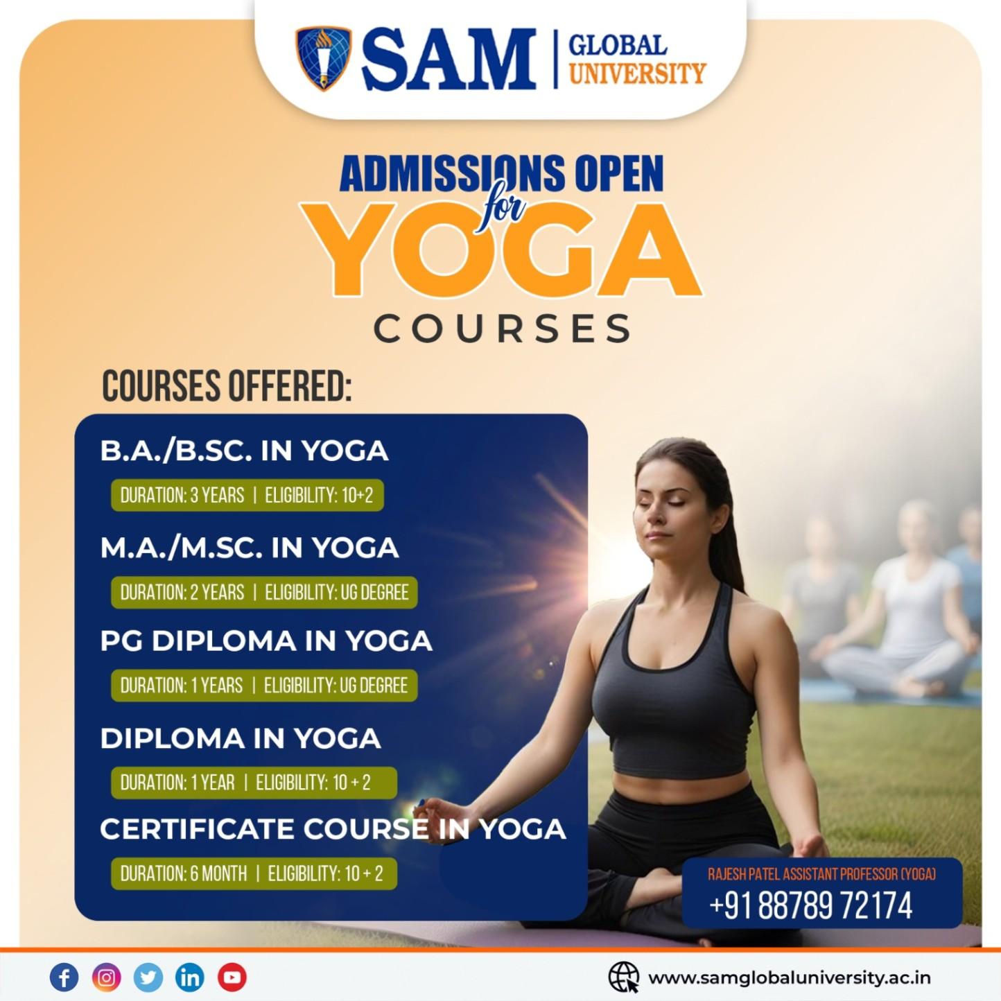Unlock your potential with Yoga at SAM Global University