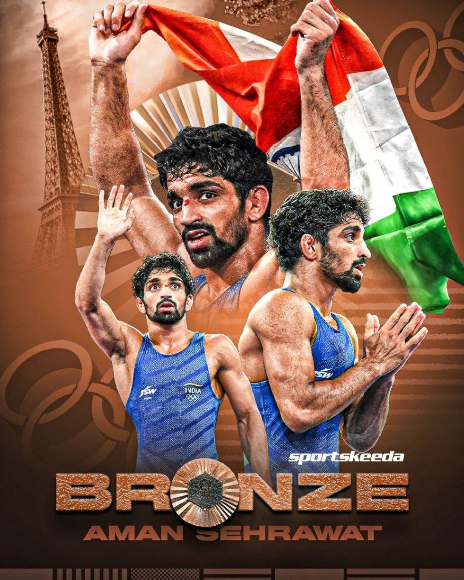 Aman sehrawat won bronze medal 