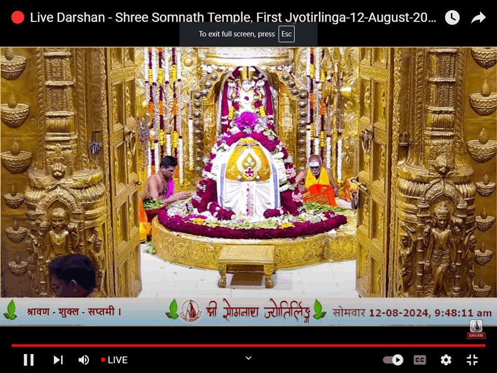 TODAY DARSHAN SHRI SOMNATH BABA OM NAMAH SHIVAYE