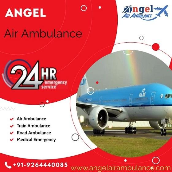 Hire Hi-tech Angel Air Ambulance Services in Raipur at Affordable Price