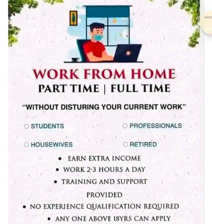 Without investment work from home job 