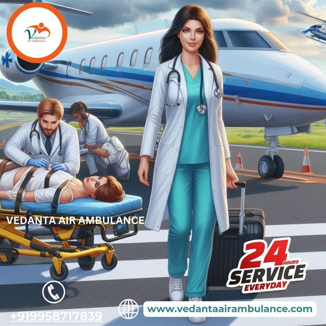 Book the Fastest Vedanta Air Ambulance Service in Ranchi with Doctor Team