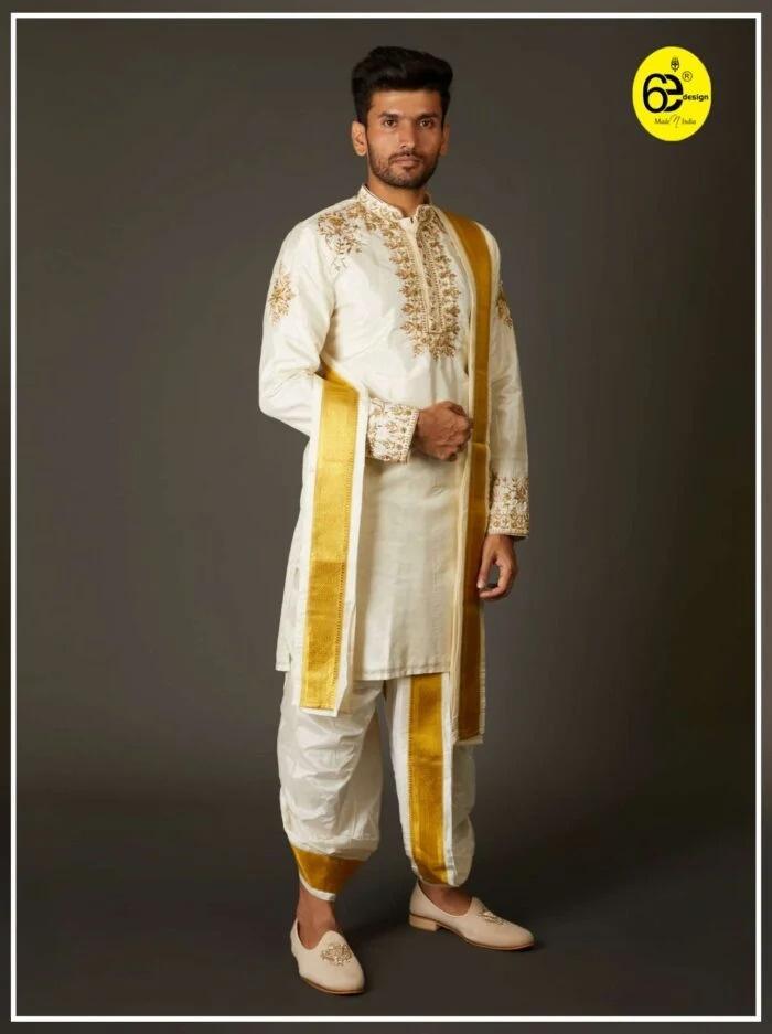 Luxurious Pattu Pancha for Weddings in Hyderabad at 6E Design