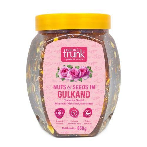 Boost your energy with Nature's Trunk Gulkand with Nuts