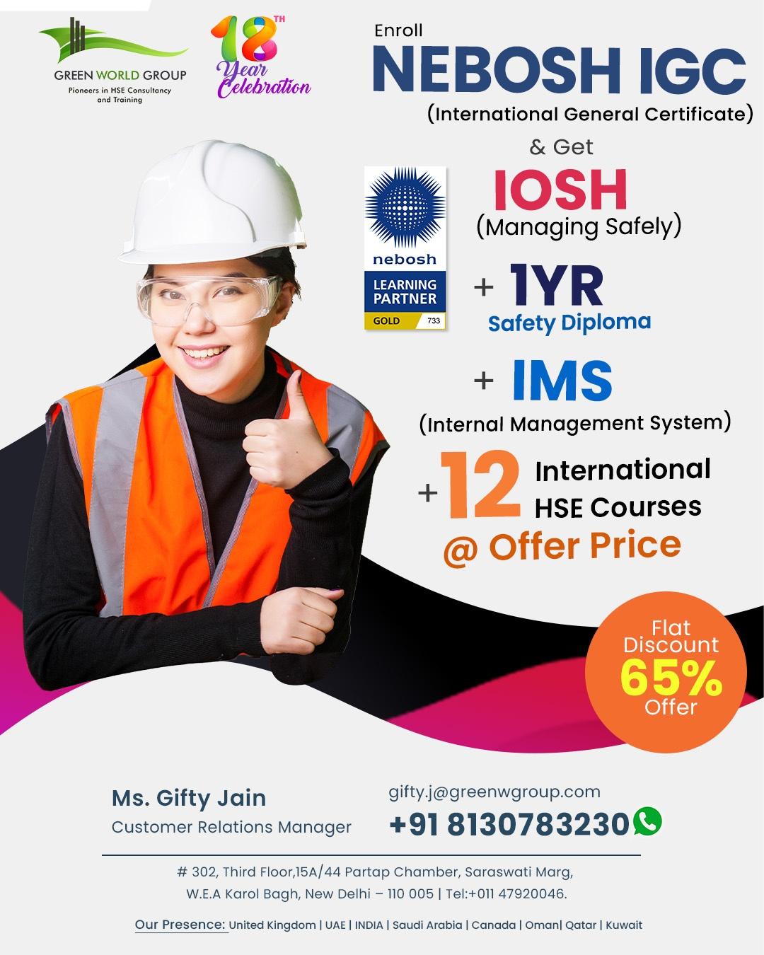 Join NEBOSH IGC in Delhi!