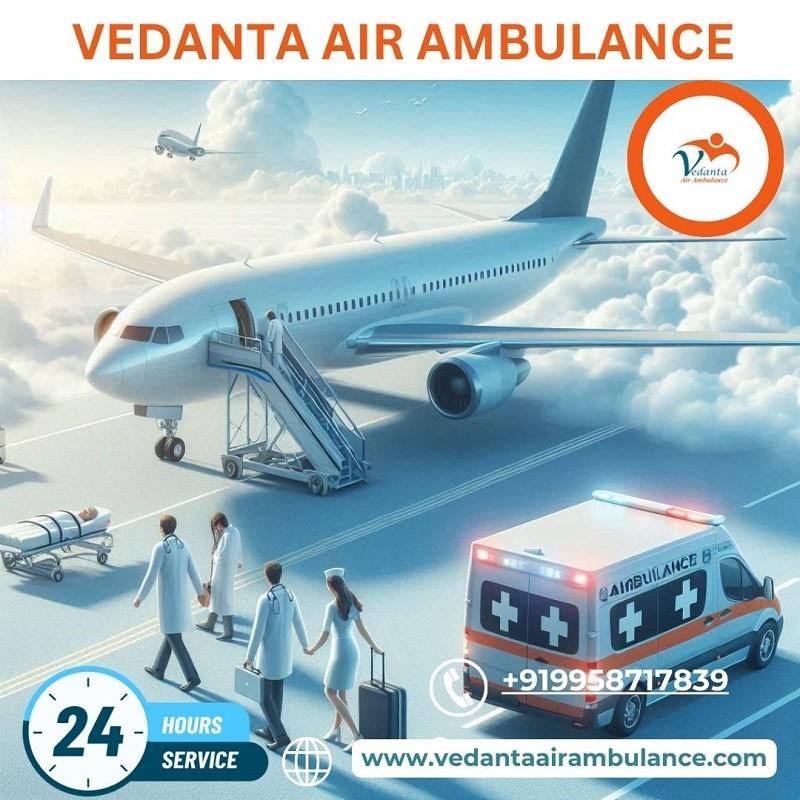 Hire the Trusted Vedanta Air Ambulance in Bhopal with Life-saving Medical Setup