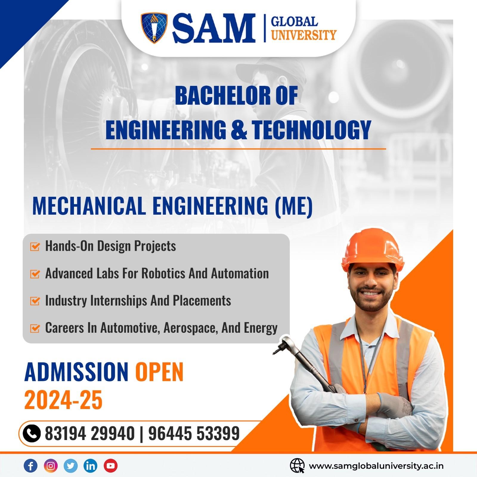 Shape Your Future with a Degree in Mechanical Engineering.