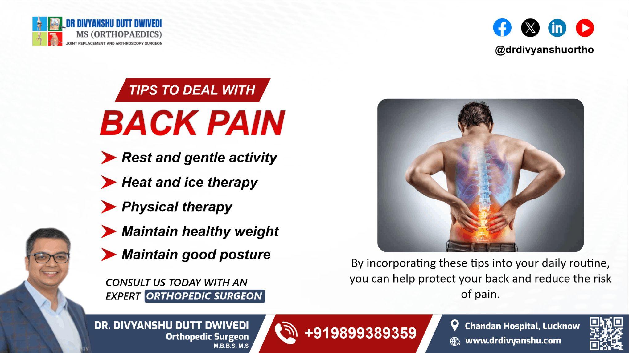 Tips for Back Pain Relief by Dr. Divyanshu Dutt Dwivedi