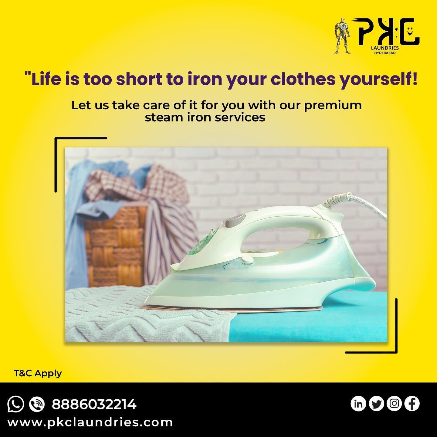 Ironing service hyderabad - PKC Laundries