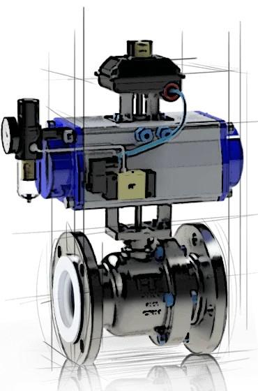 PTFE, PFA, FEP Lined Ball Valve Manufacturer in Mumbai, India.