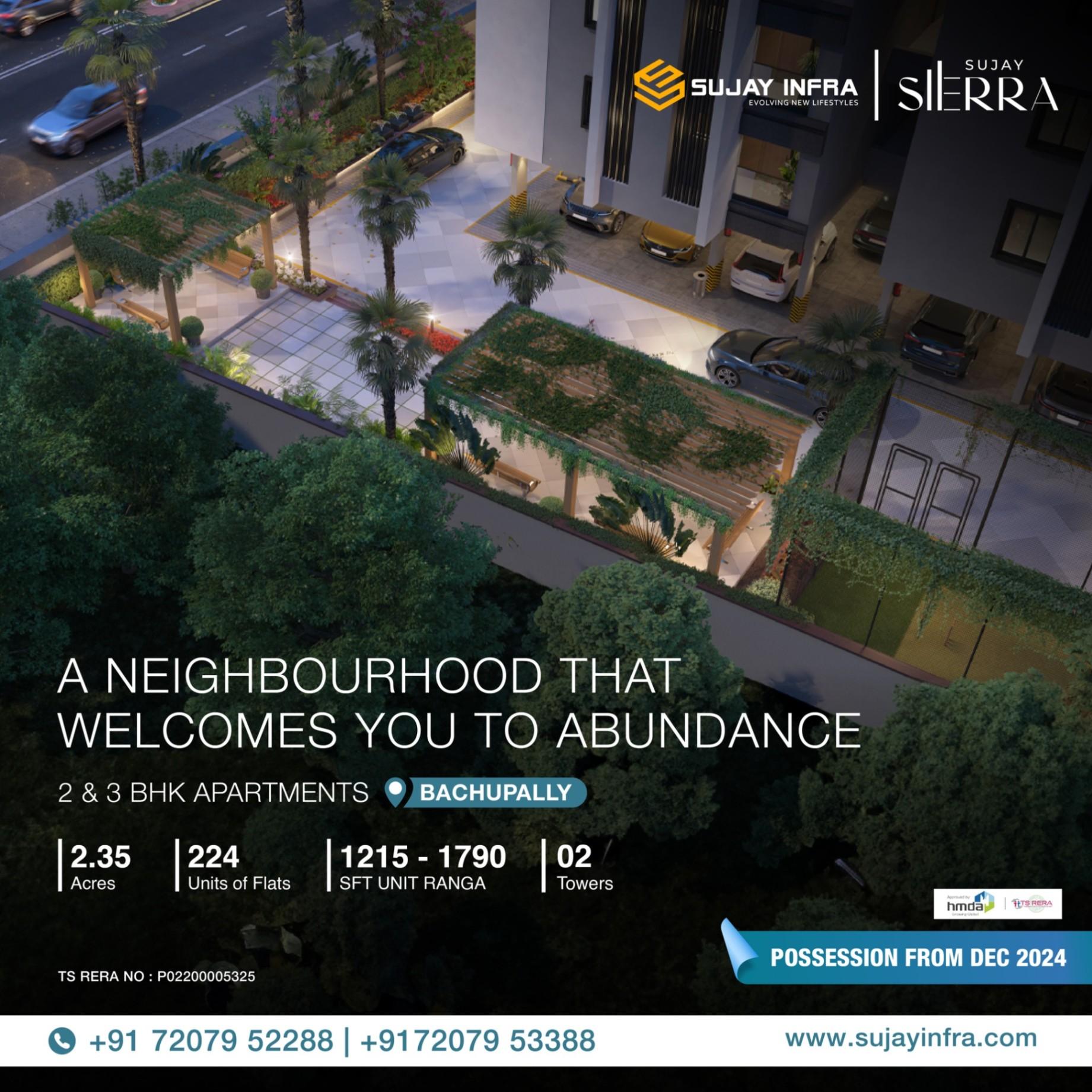 Gated community apartments in bachupally | Sujay Infra