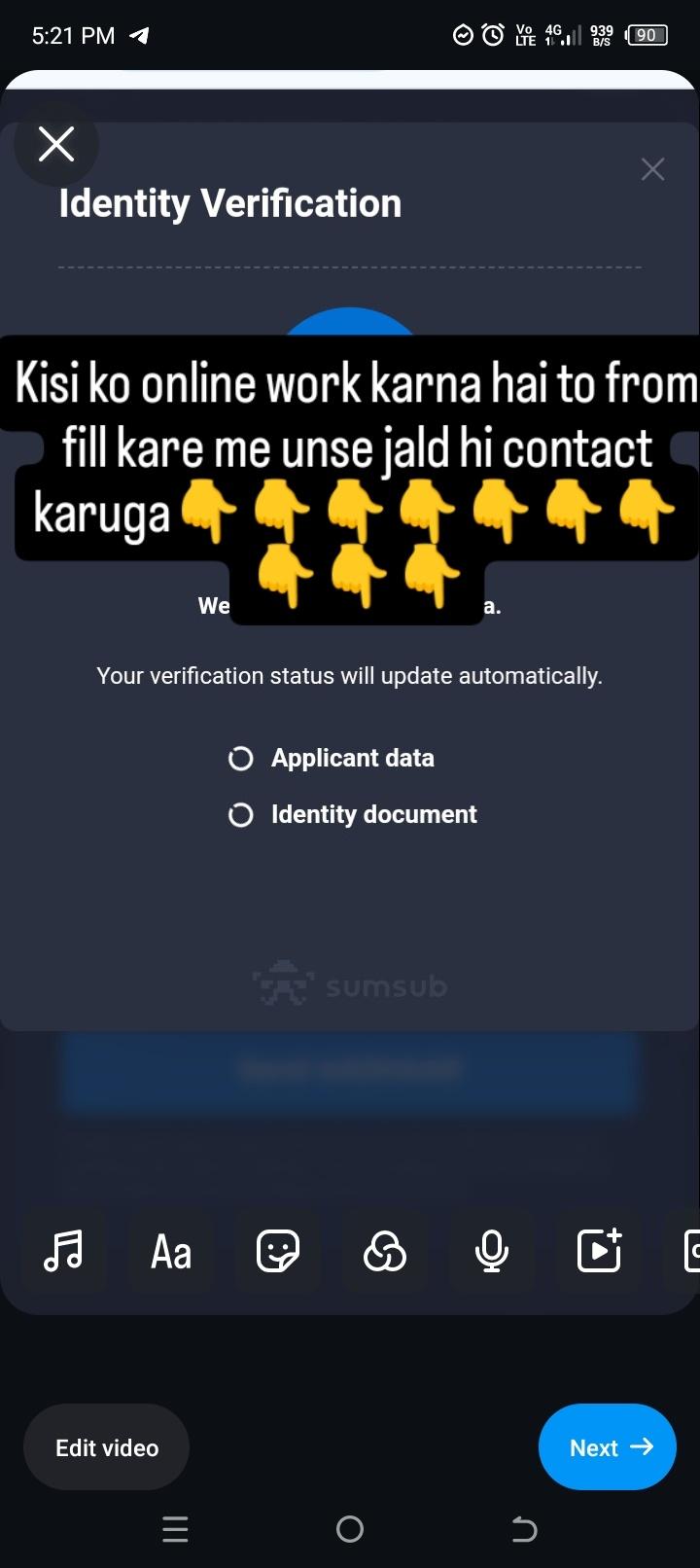 Kisi ko bhi online work chaiye to message kare