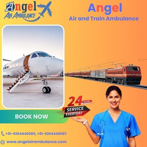 Book Superb Angel Air and Train Ambulance in Delhi with Modern Medical Tool