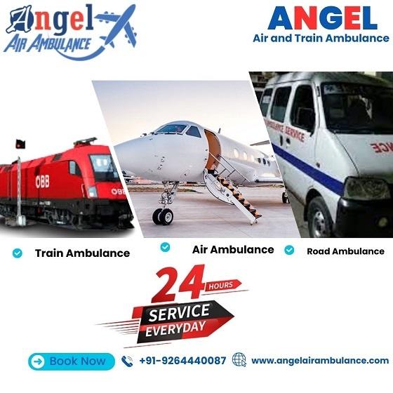 Book Hi-tech Angel Air and Train Ambulance in Guwahati with Medical Service