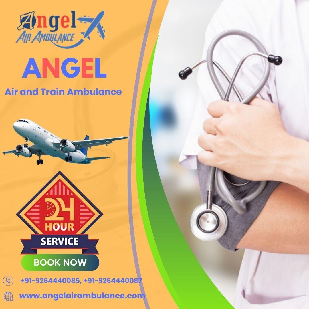 Pick Paramount Angel Air and Train Ambulance in Kolkata with a Full ICU Facility