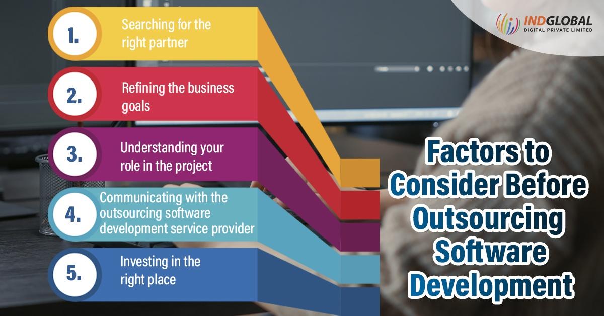 Factors to consider before outsourcing software development