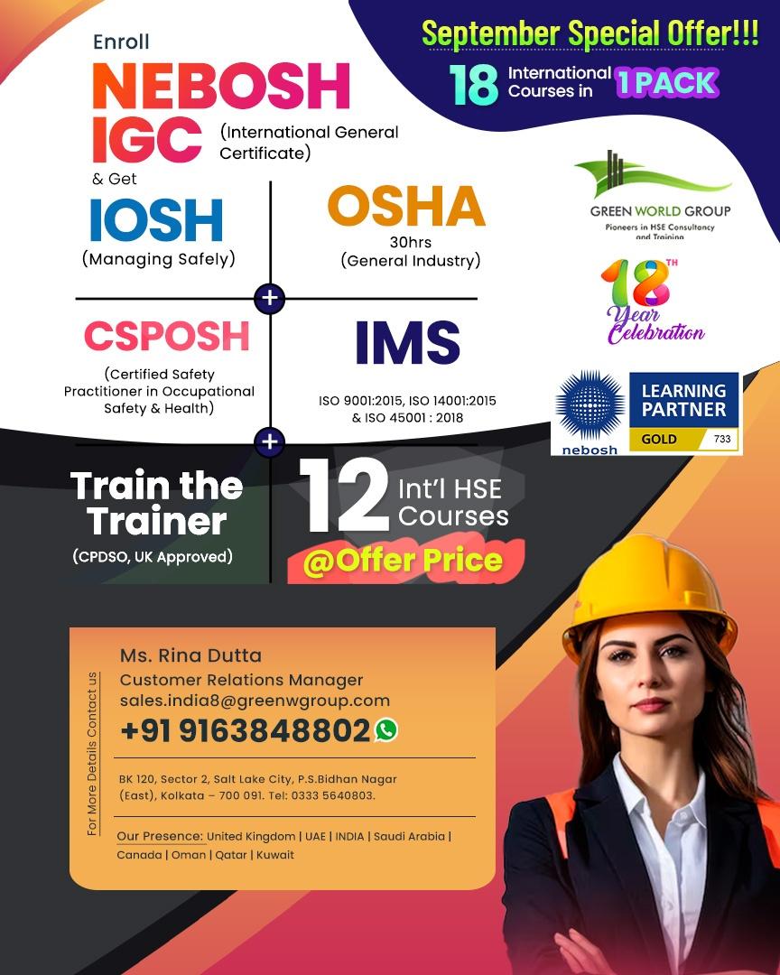 NEBOSH IGC IN Kolkata!