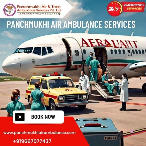 Pick at Affordable Price Panchmukhi Air Ambulance Service in Raipur with Medical