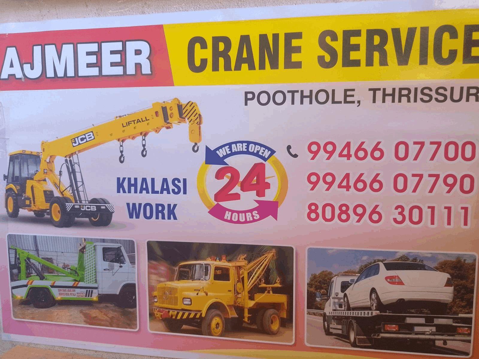Top Crane Services Wadakkanchery Arattupuzha Ollur Mala Aranattukara Ayyanthole