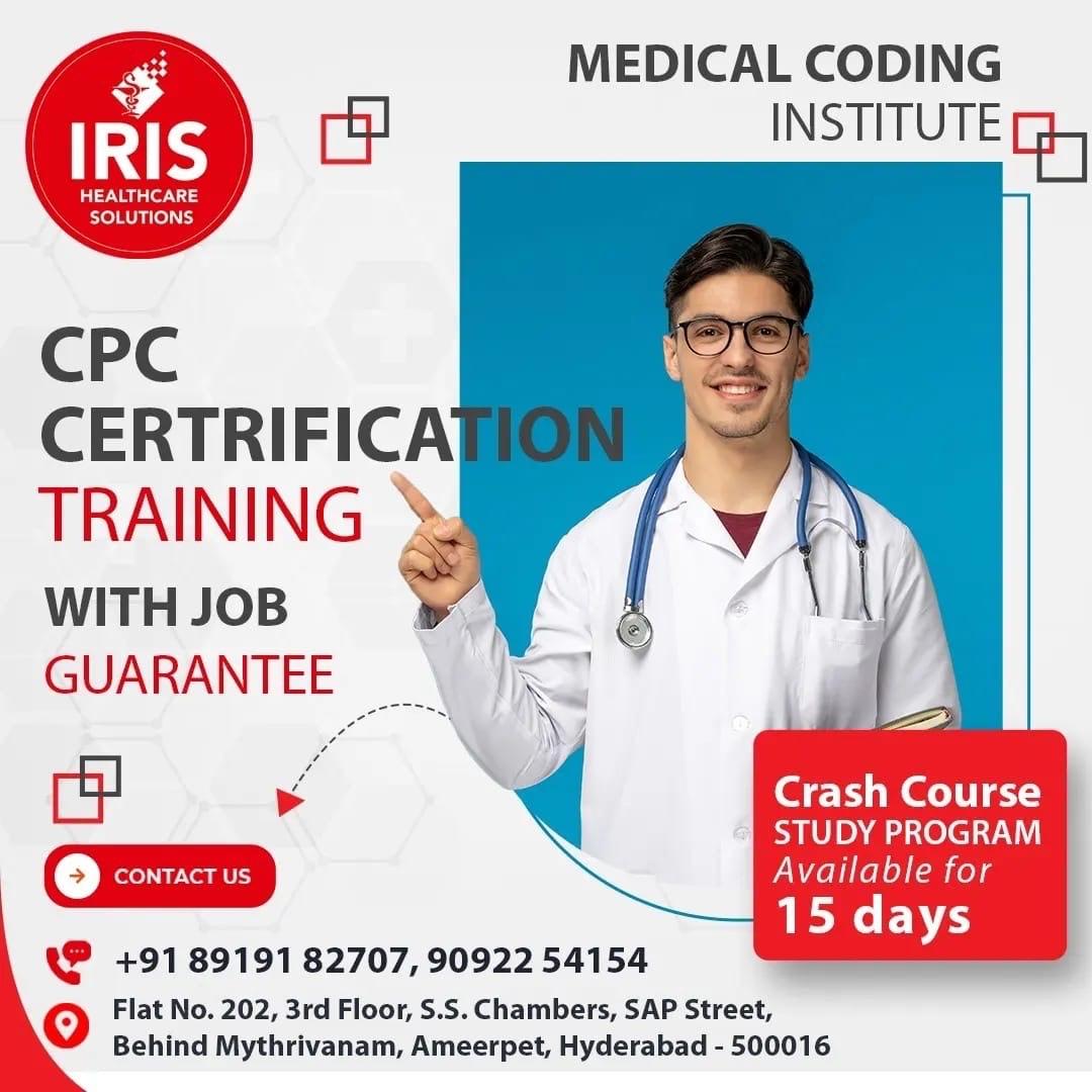 CPC Certification 100% pass guarantee IRIS HEALTHCARE SOLUTIONS | 08919182707