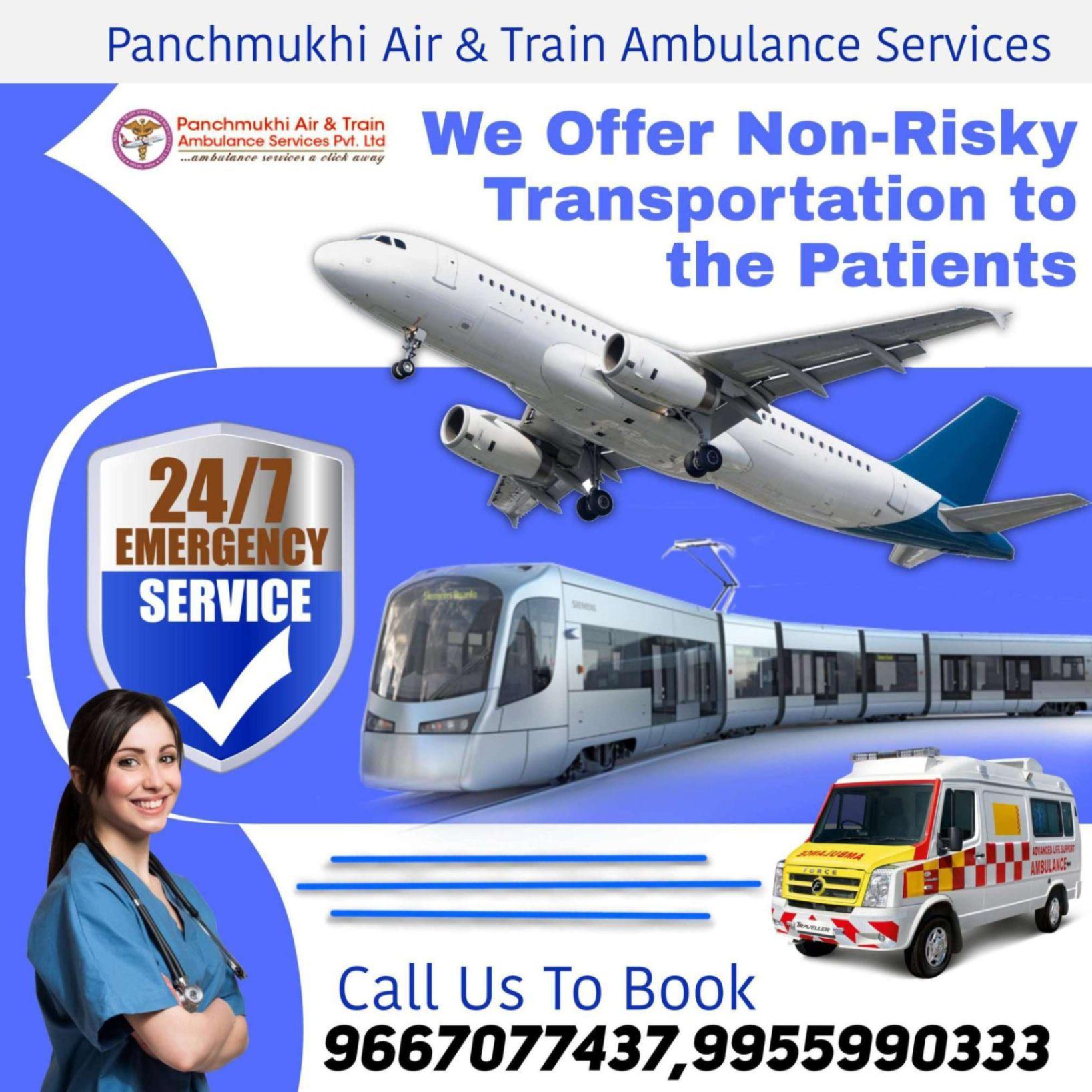 Use Panchmukhi Air Ambulance Services in Varanasi with Medical Facilities