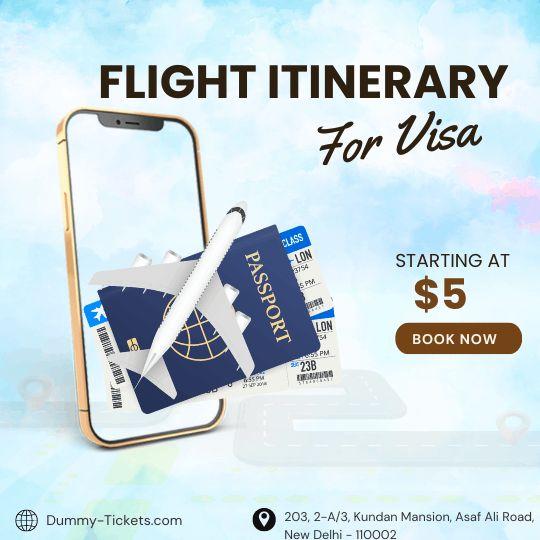 Flight Itinerary for visa