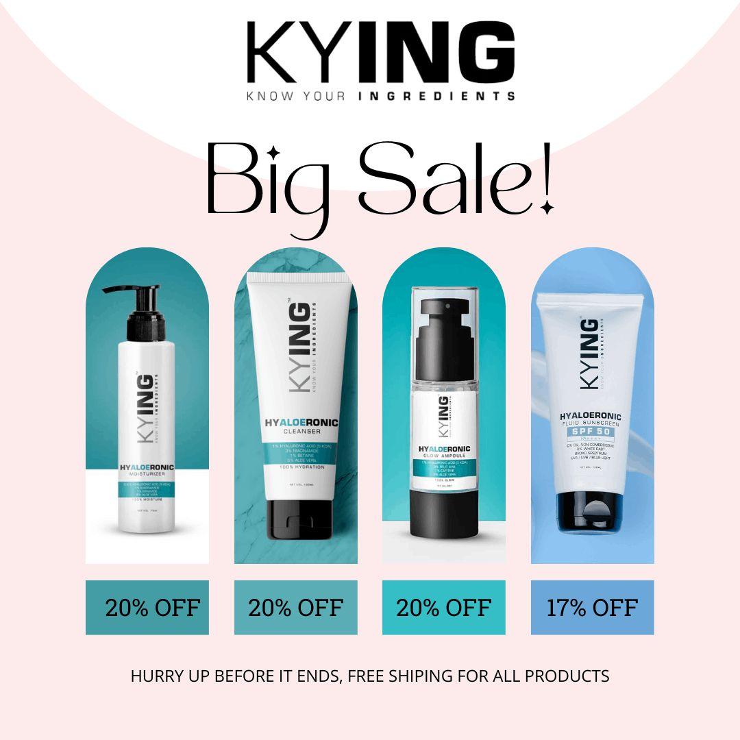 Achieve your best skin with KYING Hyaloeronic Skincare Collection