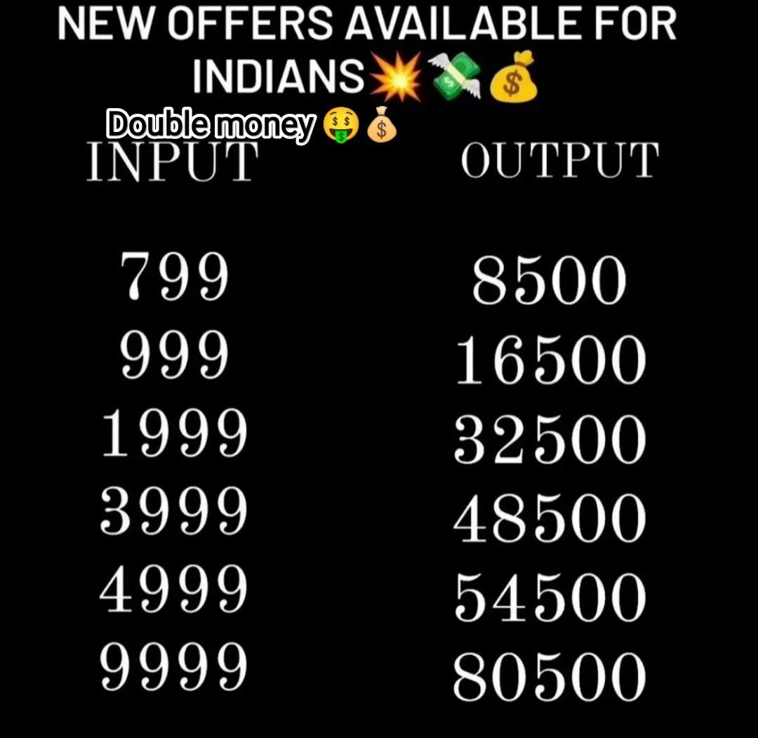 Jisko money double krna h message kro9057116435 whatsapp par 100%work 2024