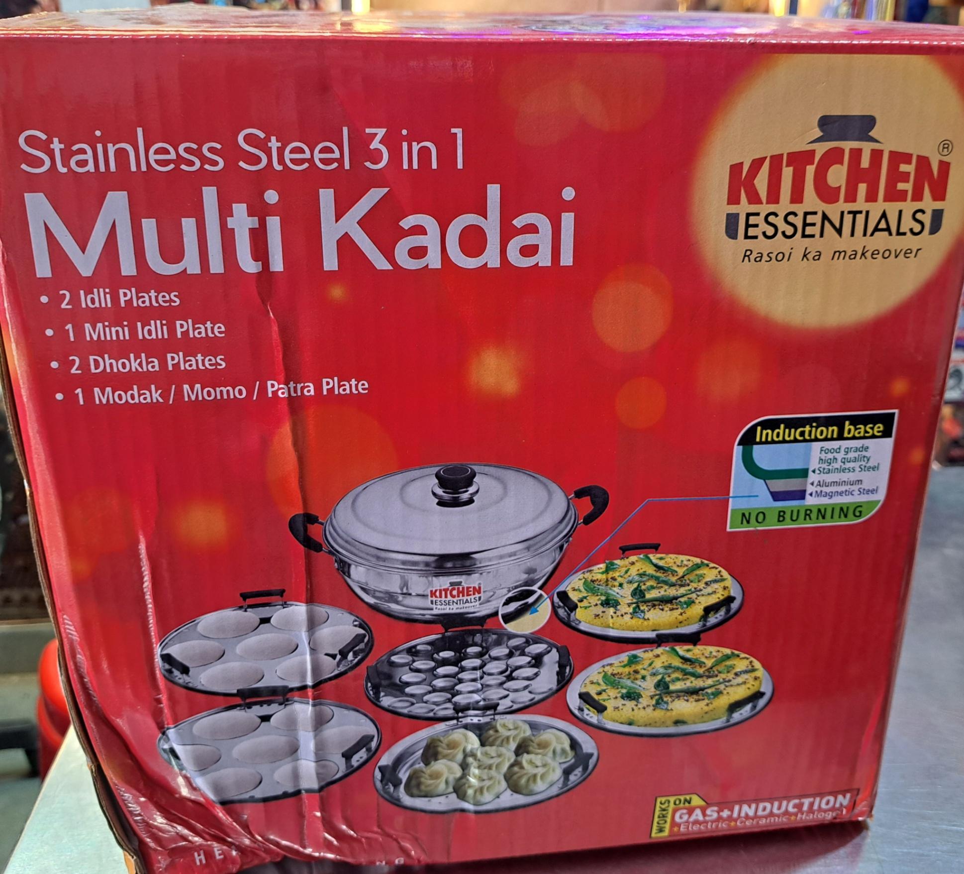 41% off Stainless steel 3 in 1 Multi Kadai 